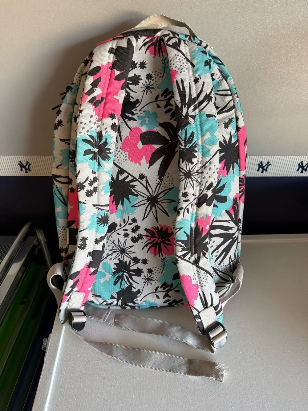 Converse Floral Backpack in Pink, Teal & Black